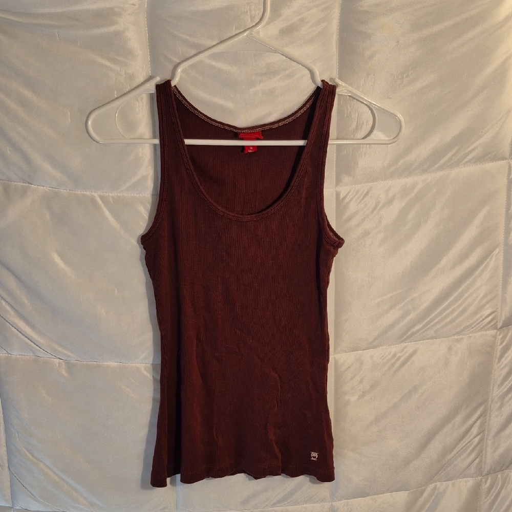Mossimo Juniors Burgundy Tank Top